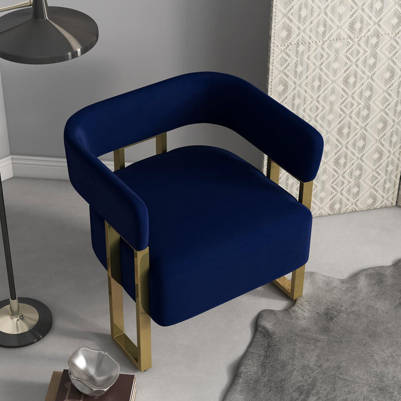 Accent Modern Upholstered Armchair, Blue