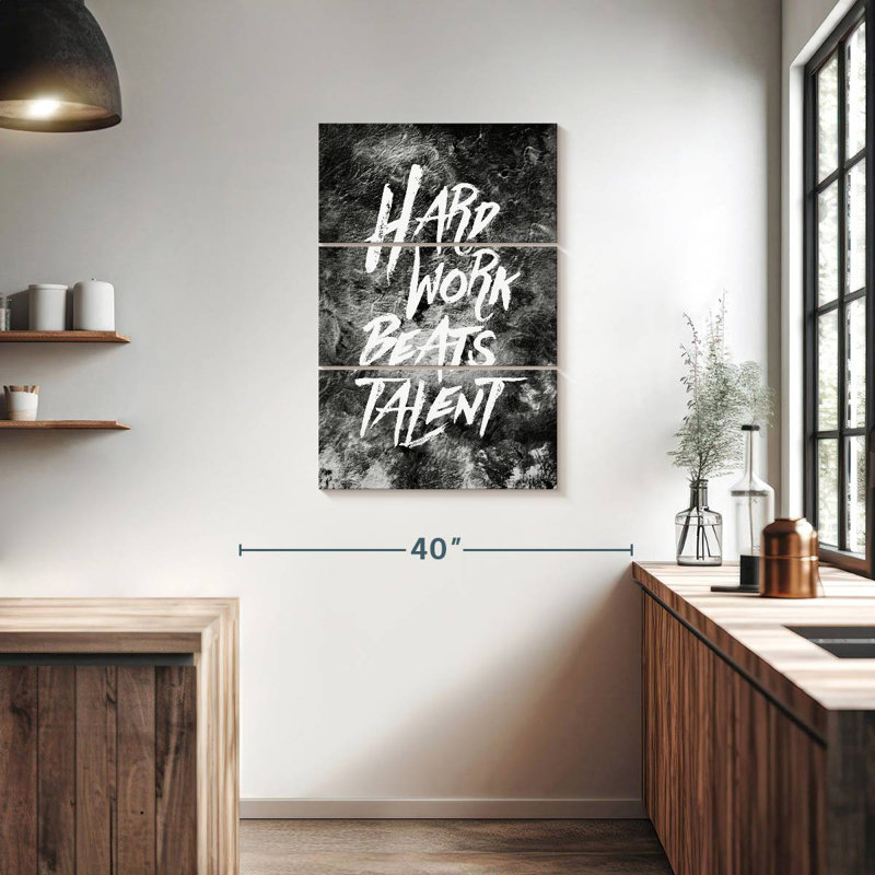 Tergel «Hard Work Beats Talent», H 38 po x l 24 po