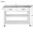 White Kitchen Cart With Two Drawers And Stainless Steel Table - Space Saving Tabletop Simple