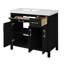 Sophisticated Bathroom Vanity With Integrated Sink And Versatile Storage Options-109043870