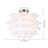 1-Light White Lotus Petal Flush Mount Ceiling Light