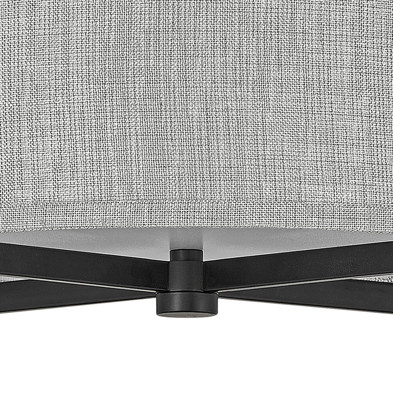 Axis 2-Light 14.5" Semi Flush Mount, Black, Off White