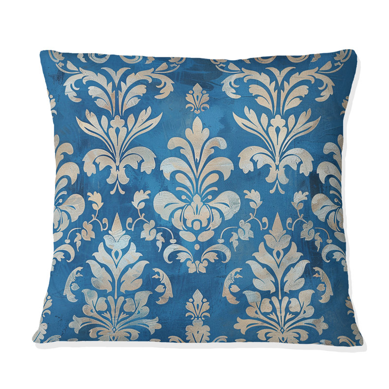Coussin décoratif Glamour Damask III - Glam, 16"H x 16"W