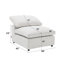 Canapé modulaire en lin ivoire avec repose-pieds 4 pièces Naveen