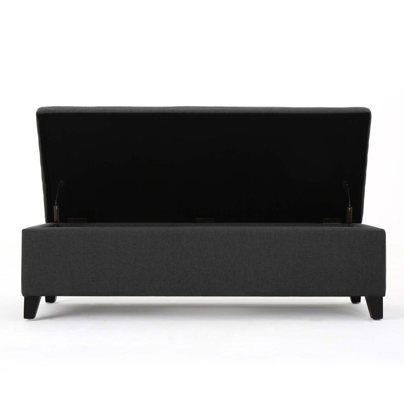 Flip Top Storage Bench, Dark Gray