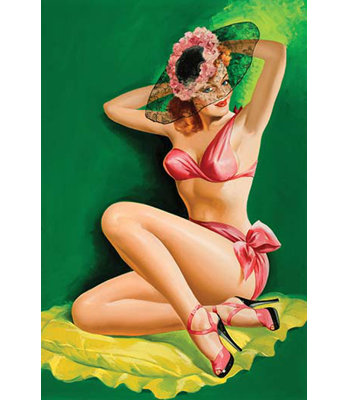 Pinup magazine avec chapeau-impression d’art graphique