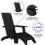 Chaise Adirondack d'extérieur avec repose-pieds Brady-88681428