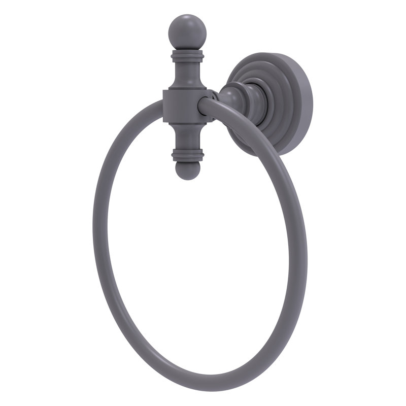 Retro Wave Towel Ring, Matte Gray