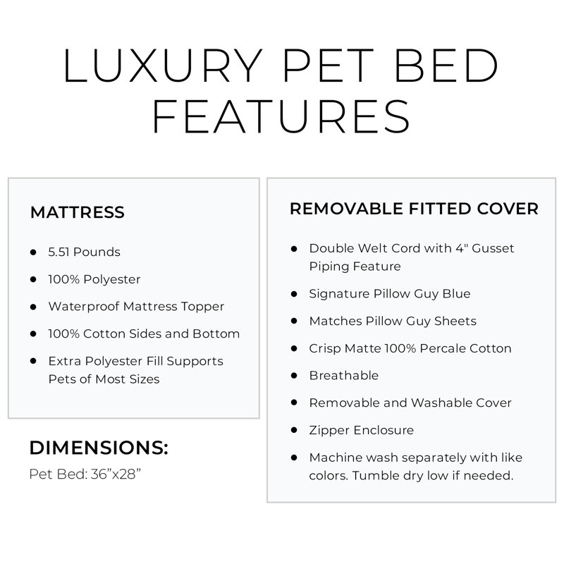 Cotton Pet Bed Cover, 28 x 36