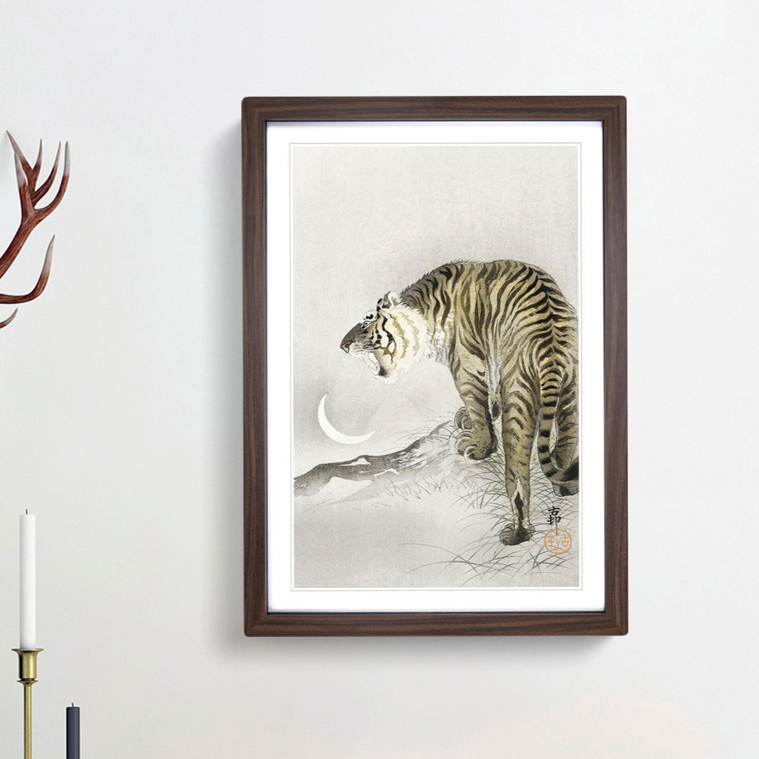 Roaring Tiger by Ohara Koson - Picture Frame Painting Print