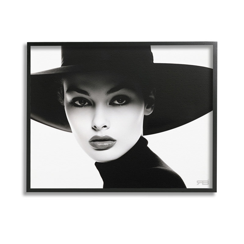 Art féminin par mode, Giclée encadrée noir minuit, H 11 po x l 14 po