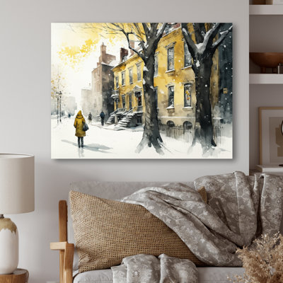 Québec pendant la chute de neige II - reproduction sur toile