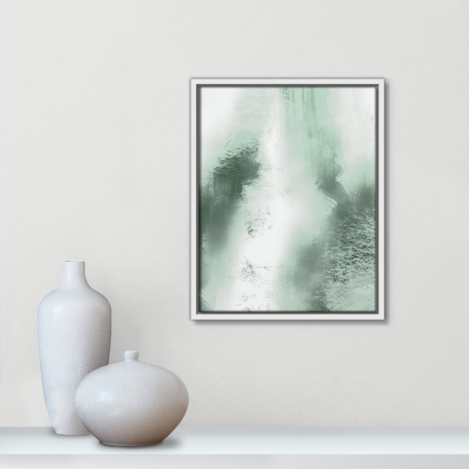 Quietude Smudges I Print by Marcus Prime, 12.5'' W x 15.5'' H, White Floater