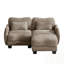 Canapé en L avec support en chenille avec coussin de taille délicate, conception ergonomique en courbe et repose-pieds mobile pour le confort du salon-967260117