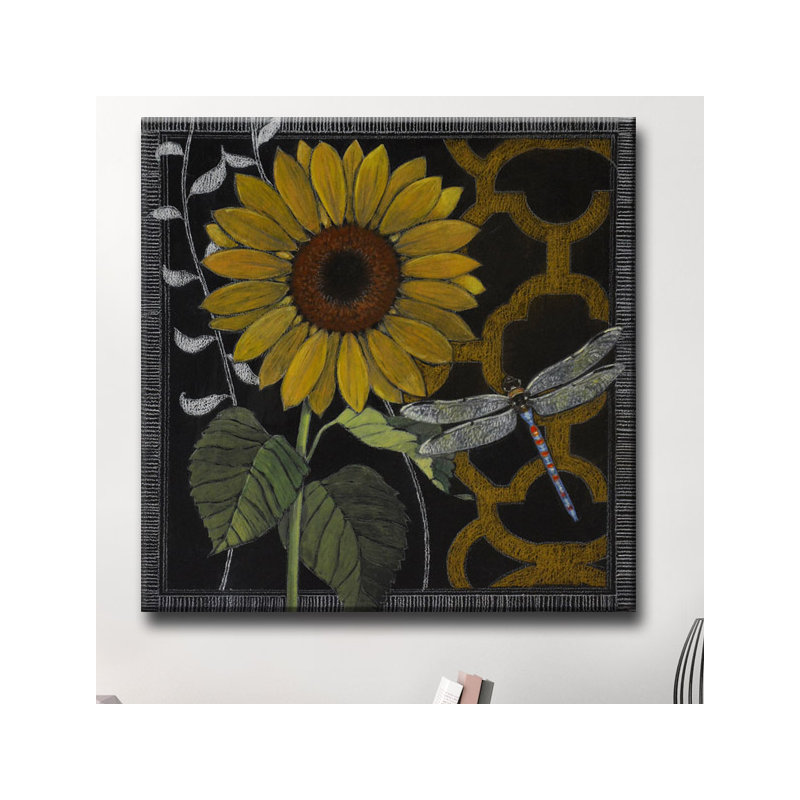 «Gilt Slate Flora IV» par Hope Hansen, impression sur toile, 12 po H x 12 po L x 1,5 po P