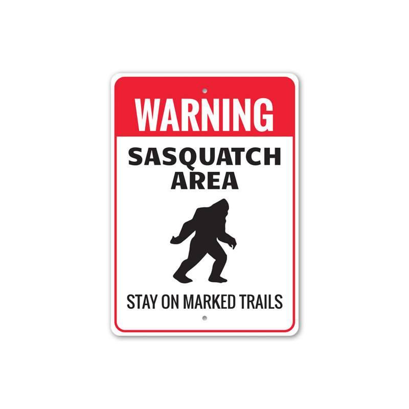 Panneau en aluminium Sasquatch, H 14 po x l 10 po x P 0,04 po