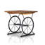 Table de bout à tréteaux en bois massif Aranda-1734802931