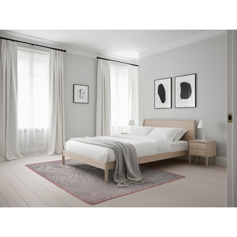 Tapis gris Power Loom, Rectangle 5 pi x 7 pi