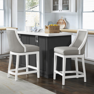 Ellie Bar Height Swivel Stool, 26-Inch Seat Height, Set of 2