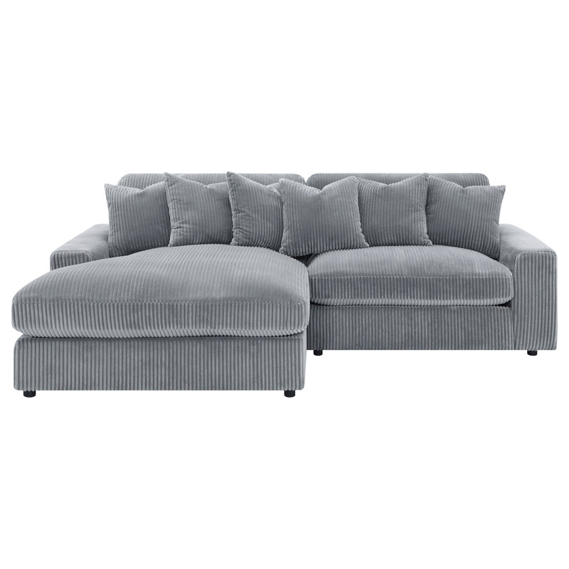 Reversible Track-Arm Sectional With Pillows