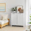 Panier à linge incliné avec panier amovible, panier à linge caché, armoire de rangement pour panier de salle de bain, organisateur de maison autoportant, blanc