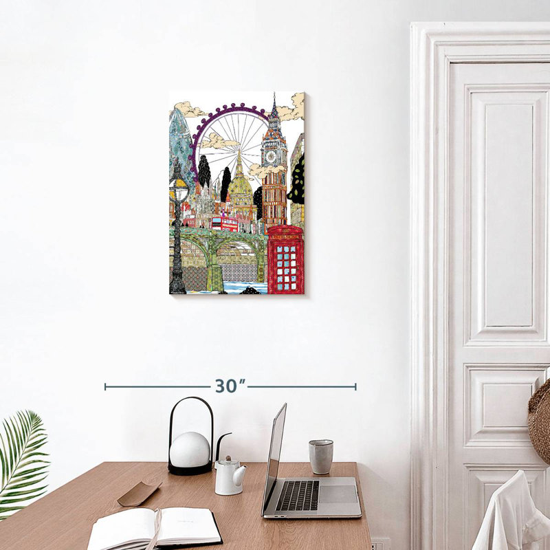 Aime Patchwork London, 24" H x 16" W