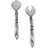 Coastal Piece Wood Stainless Steel Salad Servers