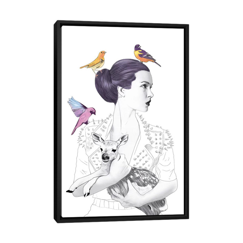« princess pike », impression sur toile tendue, H 26 po x l 18 po x P 1,5 po, Toile avec cadre flottant noir, Pas de tapis