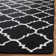 Rodgers Hand Woven Flat Weave Wool/Cotton Geometric Rug in Ivory/Black
