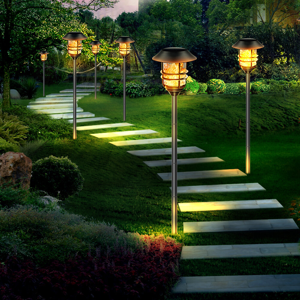 Camabel Silver Low Voltage Solar Powered Integrated LED Pathway Light Pack  Wayfair