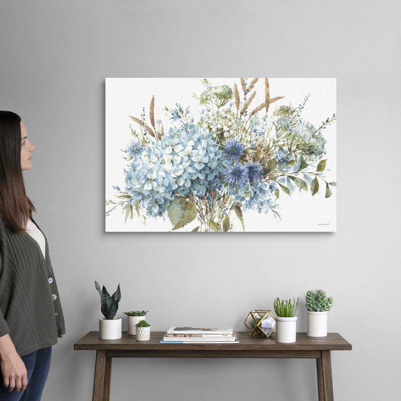 «Bohemian Blue 01 Landscape» par Lisa Audit, reproduction d'art sur toile, H 24 po x l 36 po x P 1,25 po, Toile tendue