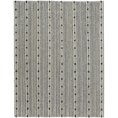 Cicero Transitional Stripes, Gray/Black/White Area Rug