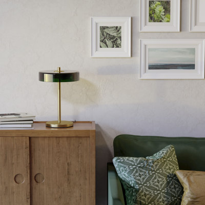 Plastic and Steel Bankers Table Lamp