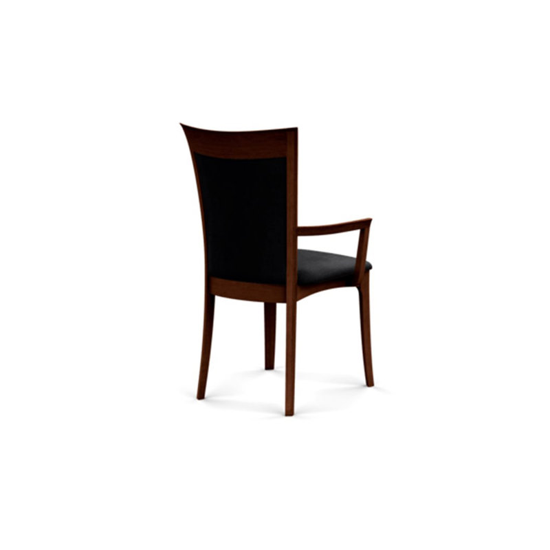 Morgan Upholstered Arm Chair, Cognac Cherry, Microseude Onyx