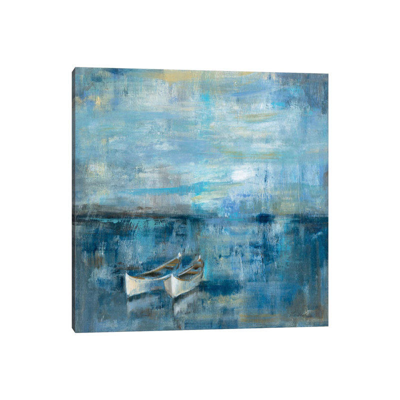 Two Boats by Silvia Vassileva - Gallery-Wrapped Canvas Giclée on Canvas, Wrapped Canvas, 30.48 cm H x 30.48 cm W
