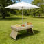Table portative pliante en osier, gris-191740296