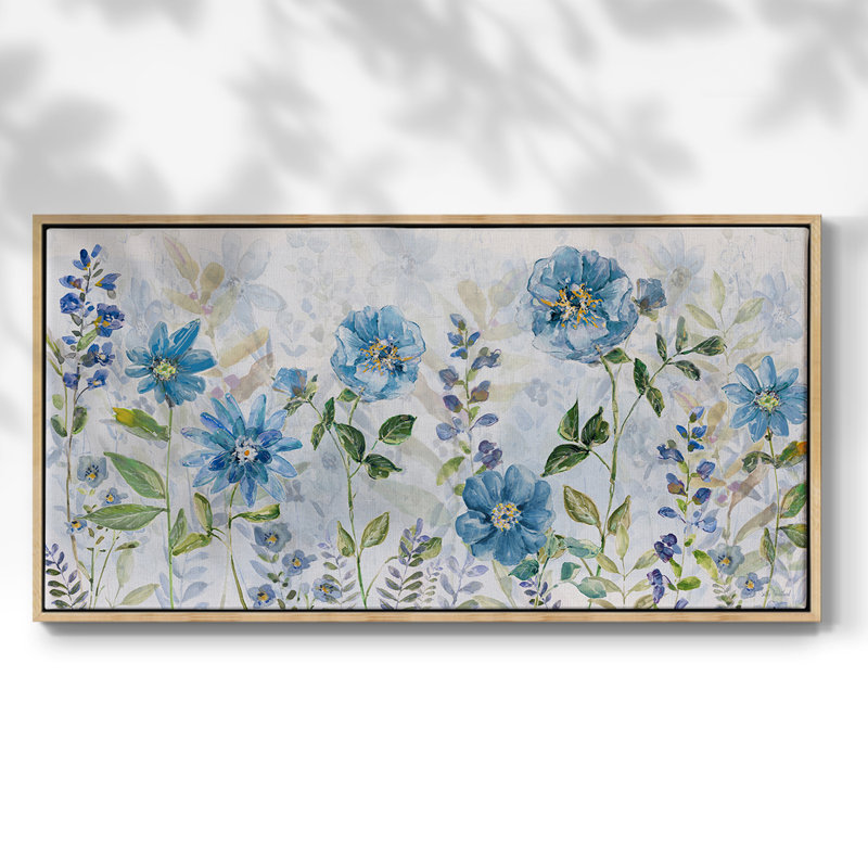 Jardin d'éveil printanier - Toile tendue avec châssis encadré - Prêt à être accroché, Naturel