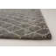Tapis unique en laine noué à la main gris foncé de 6 pi 2 po x 9 pi Theodora