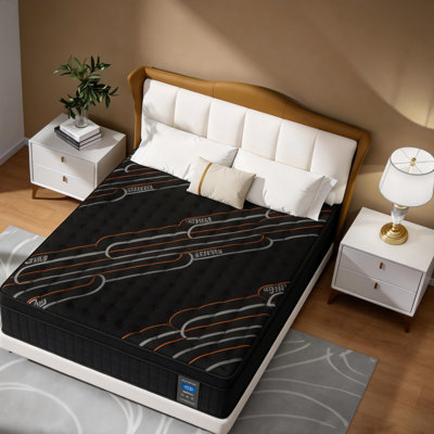 12 Inch Breathable Hybrid Pocket Coil Mattress, Cooling Gel Infused Multi-layer Support, Noise Free Comfort Bedroom Bed Mattress