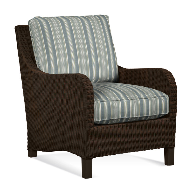Gibraltar Armchair, Green and Blue Stripe; 0252-54, Greystone