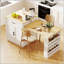 Îlot de cuisine de 82,7 pouces avec table de salle à manger, rangement et prises de courant pour cuisines modernes-1357907451