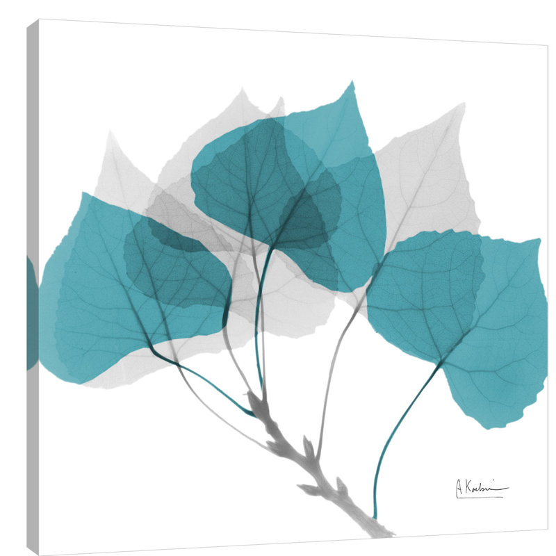 AspenE143 Teal - Wrapped Canvas Print, 122cm H x 122cm W