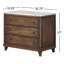 Osette 3 - Drawer Solid Wood Nightstand-124120943