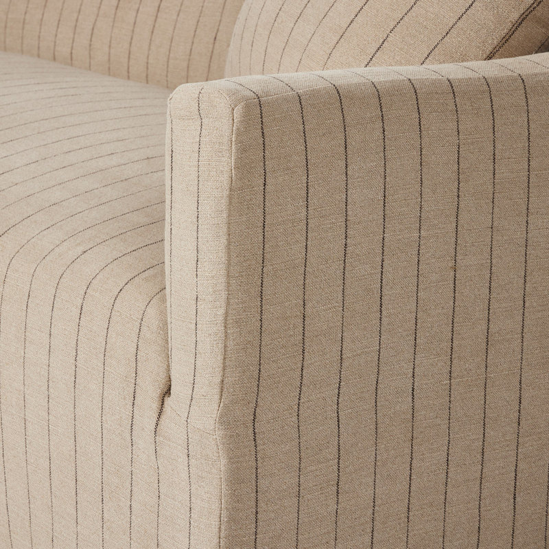 Lowell Slipcover Sofa, Cream Striped