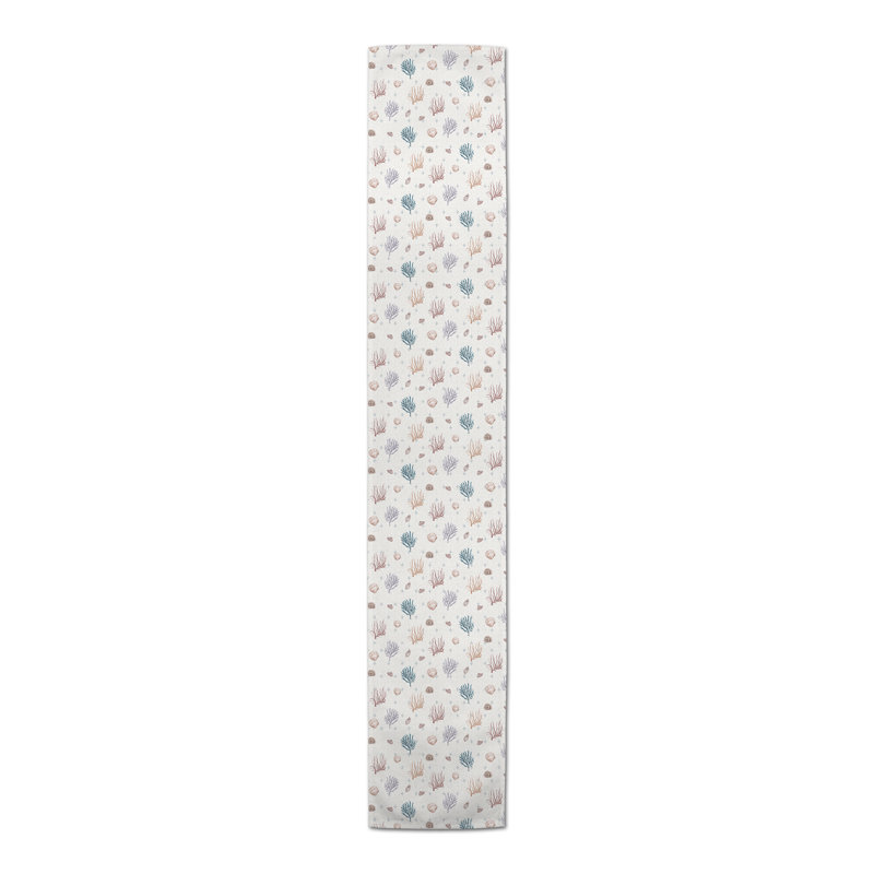 Chemin de table Bryany, 90 po x 16 po, Bleu / blanc