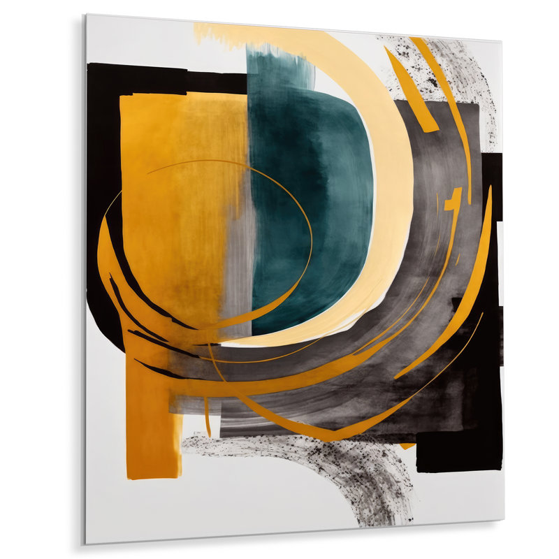 Décoration murale moderne en métal vert art déco IV, H 20 po x l 12 po x P 1 po