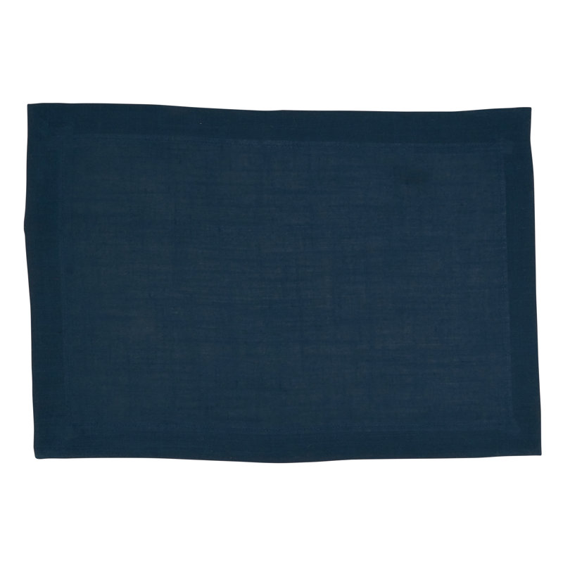 Napperons Ulibarri Classic avec bordure (ensemble de 4) 19B, Marine
