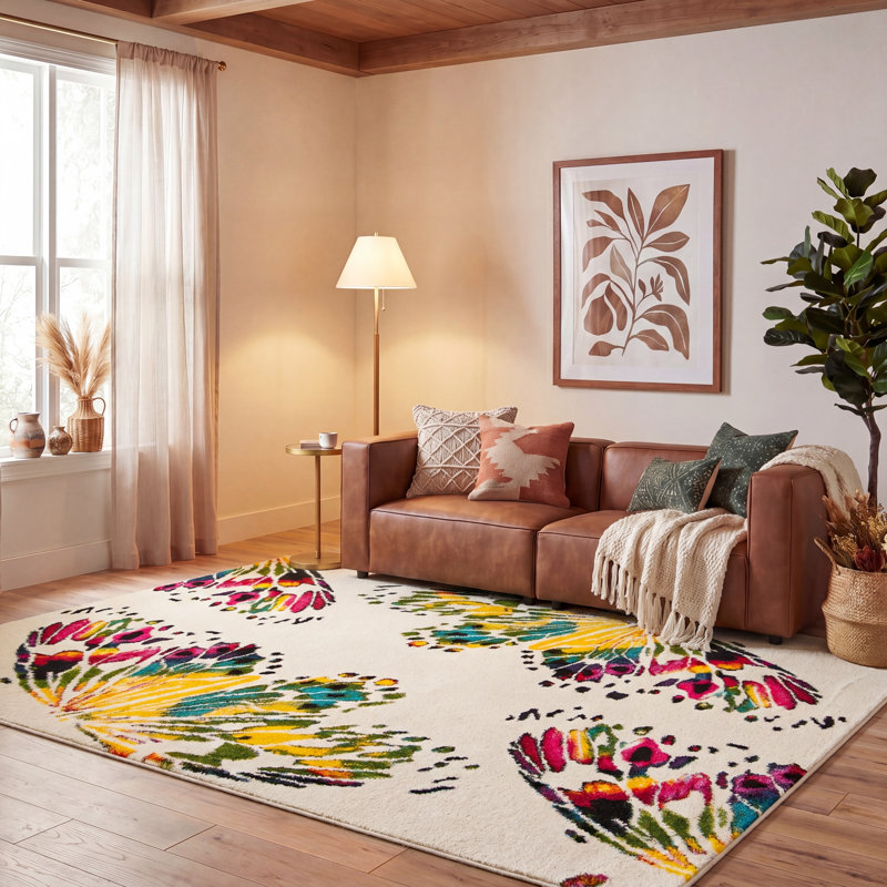 Helmuth Shag Performance Animal Print Rug, Rectangle 8' x 10'