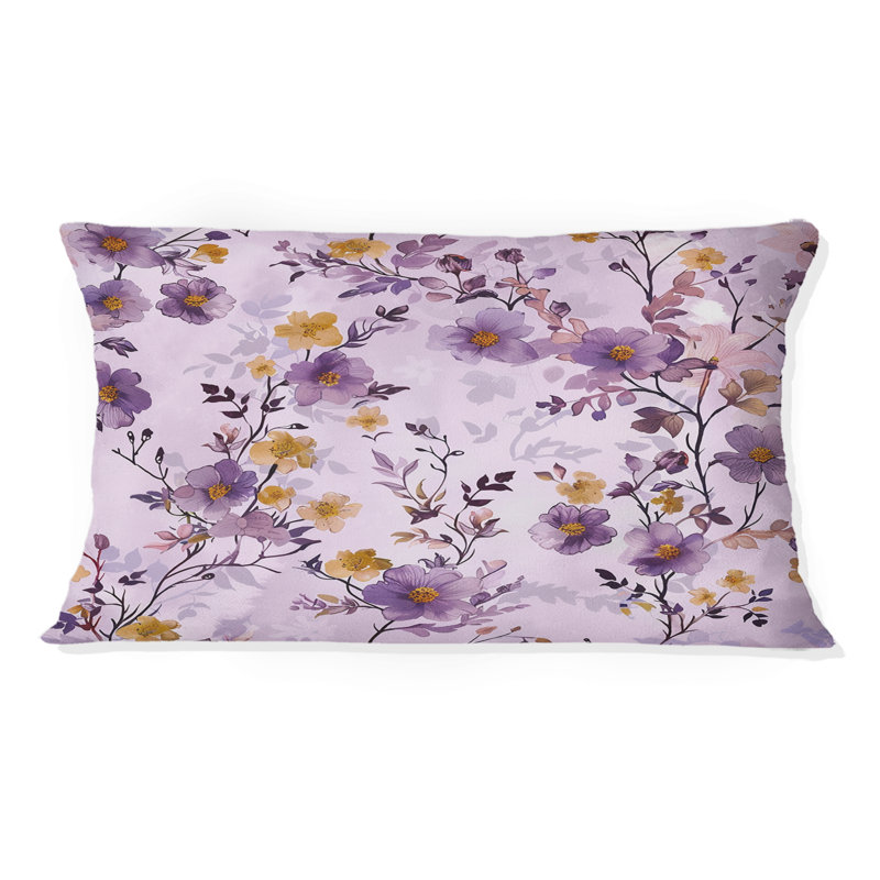 Mauve fleur mauve Blossums - Coussin lombaire transitionnel