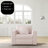 Plush Modular Sofas, Metal Frame 44.9 Inch Modern Compact Home Chair